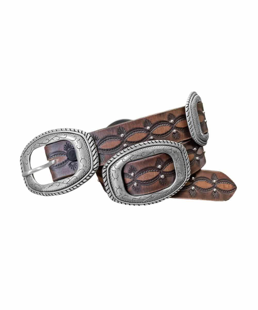 Wrangler Brown Concho Belt – Petticoat Junction display picture 2