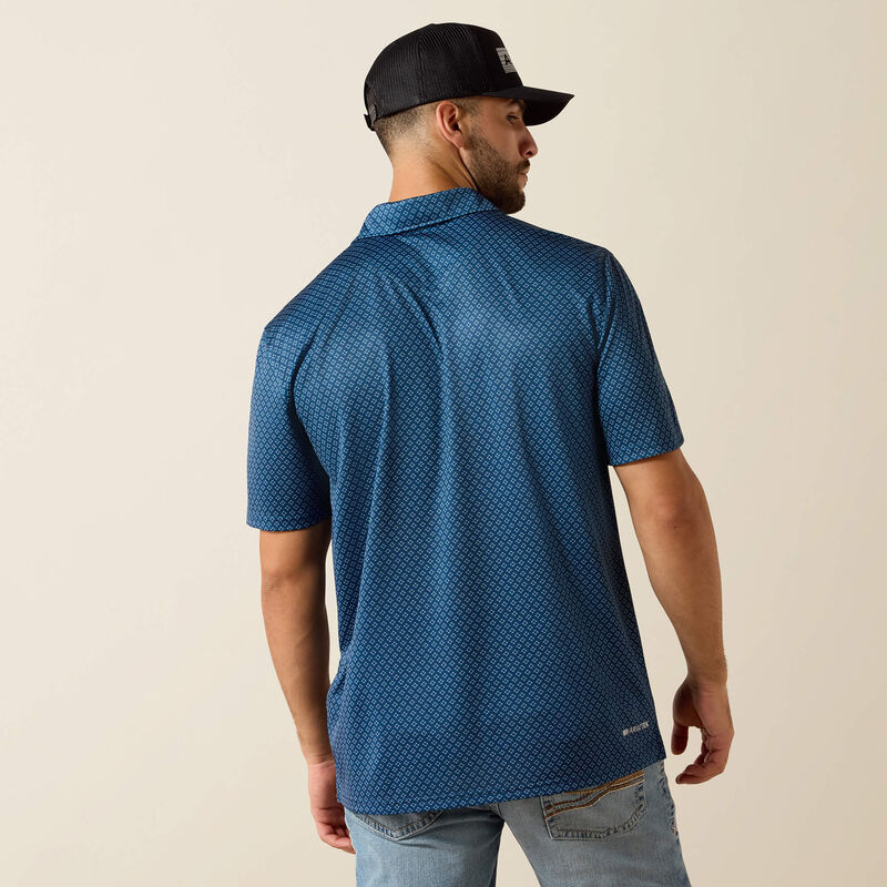 AriatTek Dark Demin Medallion SS Polo