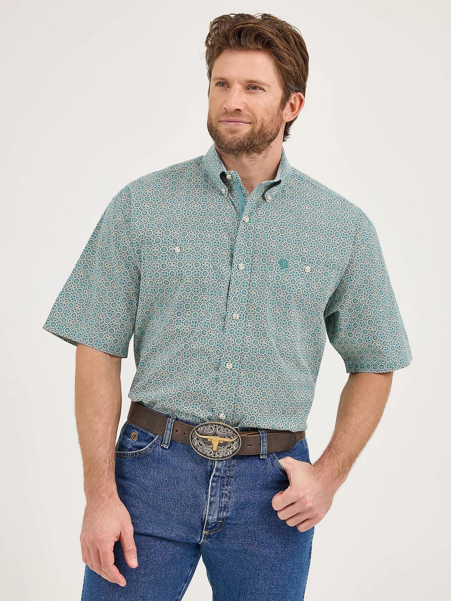 Wrangler George Strait Green SS Shirt