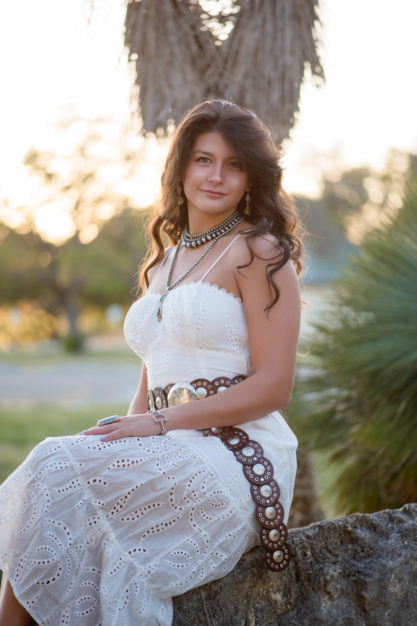Taelynn White Eyelet Cami Dress