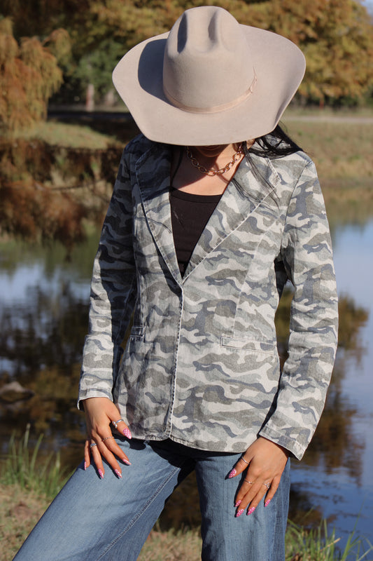 NB Washed Camo Blazer