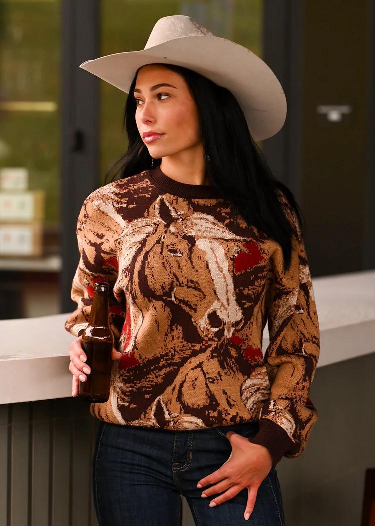Rock&Roll Oversized Horse Sweater