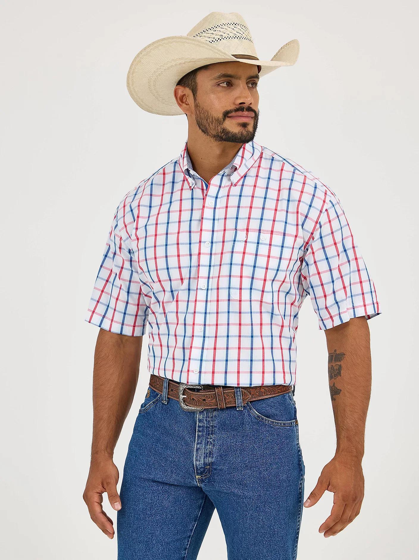 Wrangler George Strait Red White Blue Plaid