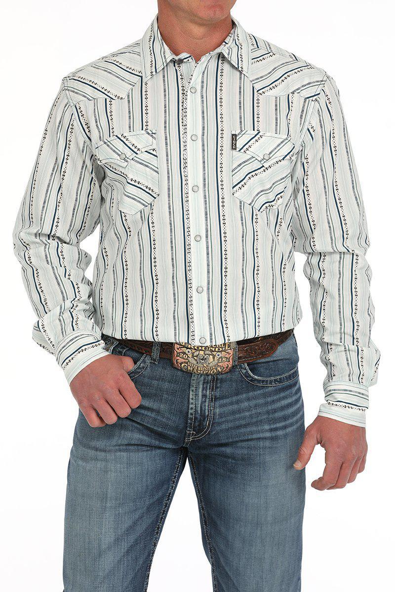 Cinch Retro Modern Fit Striped Western Shirt