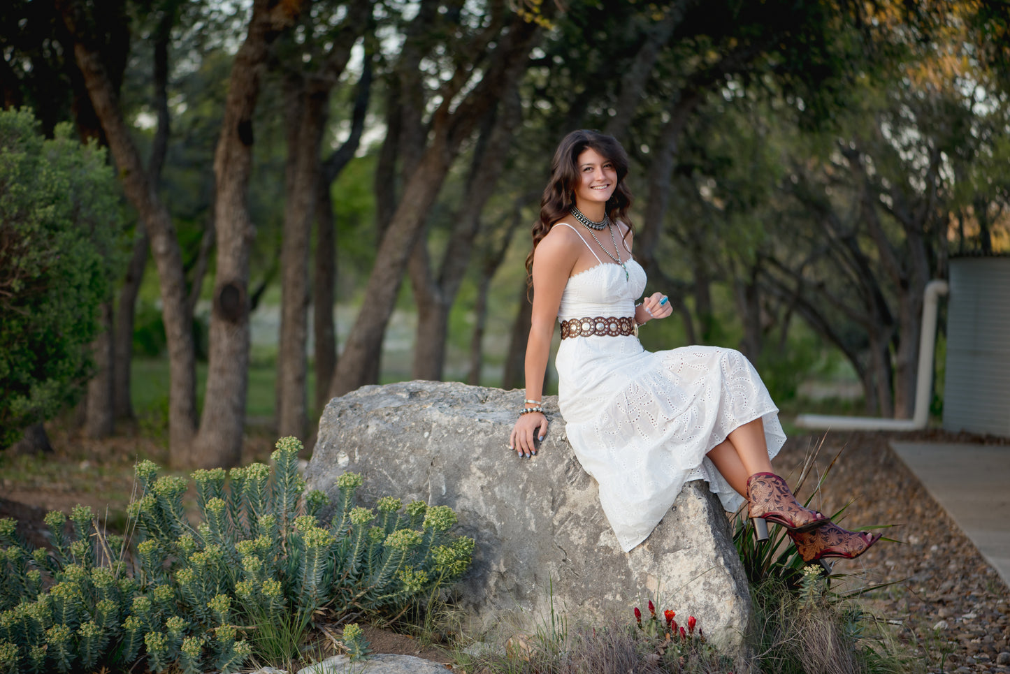 Taelynn White Eyelet Cami Dress
