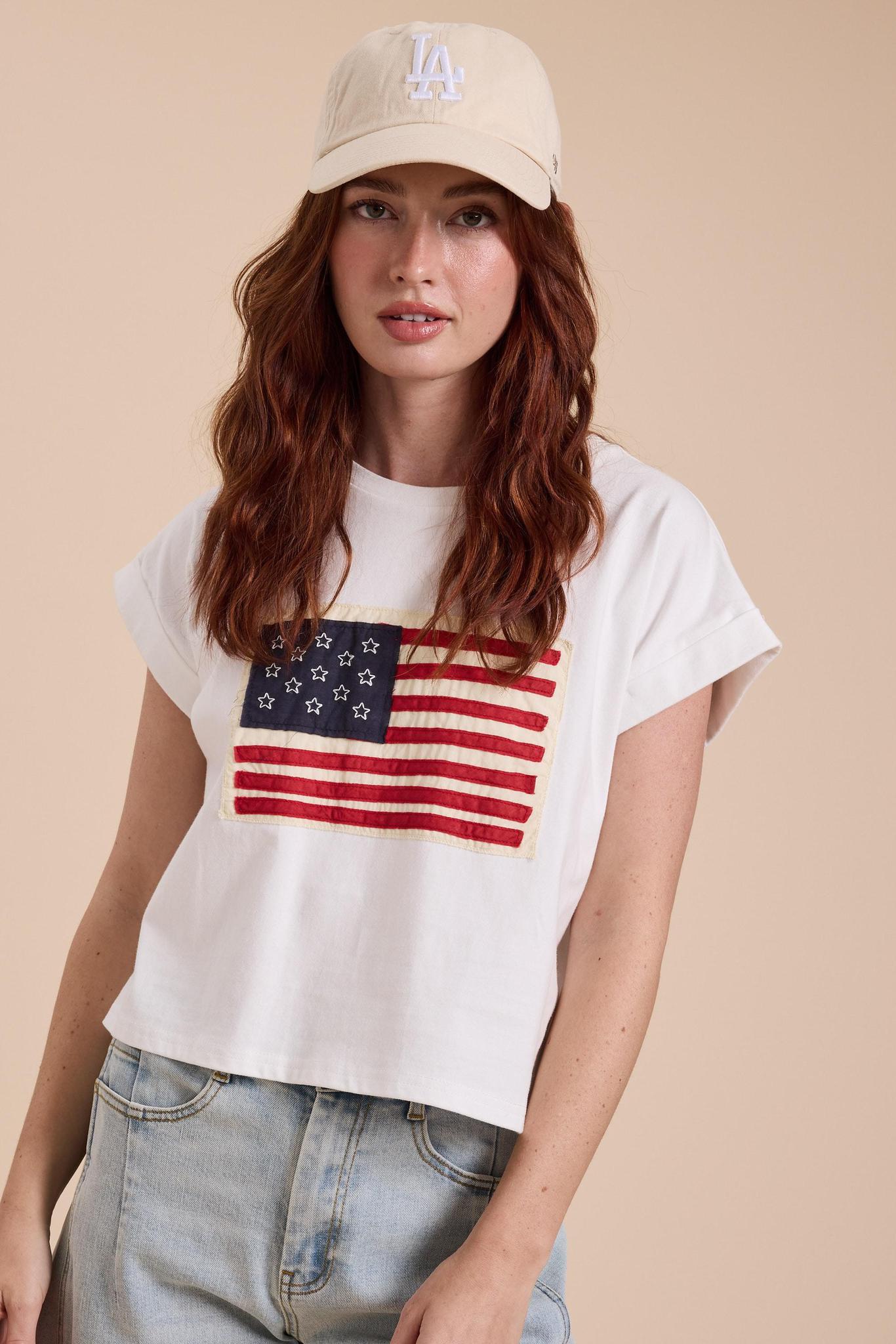 Miou Muse Cotton Flag Tee