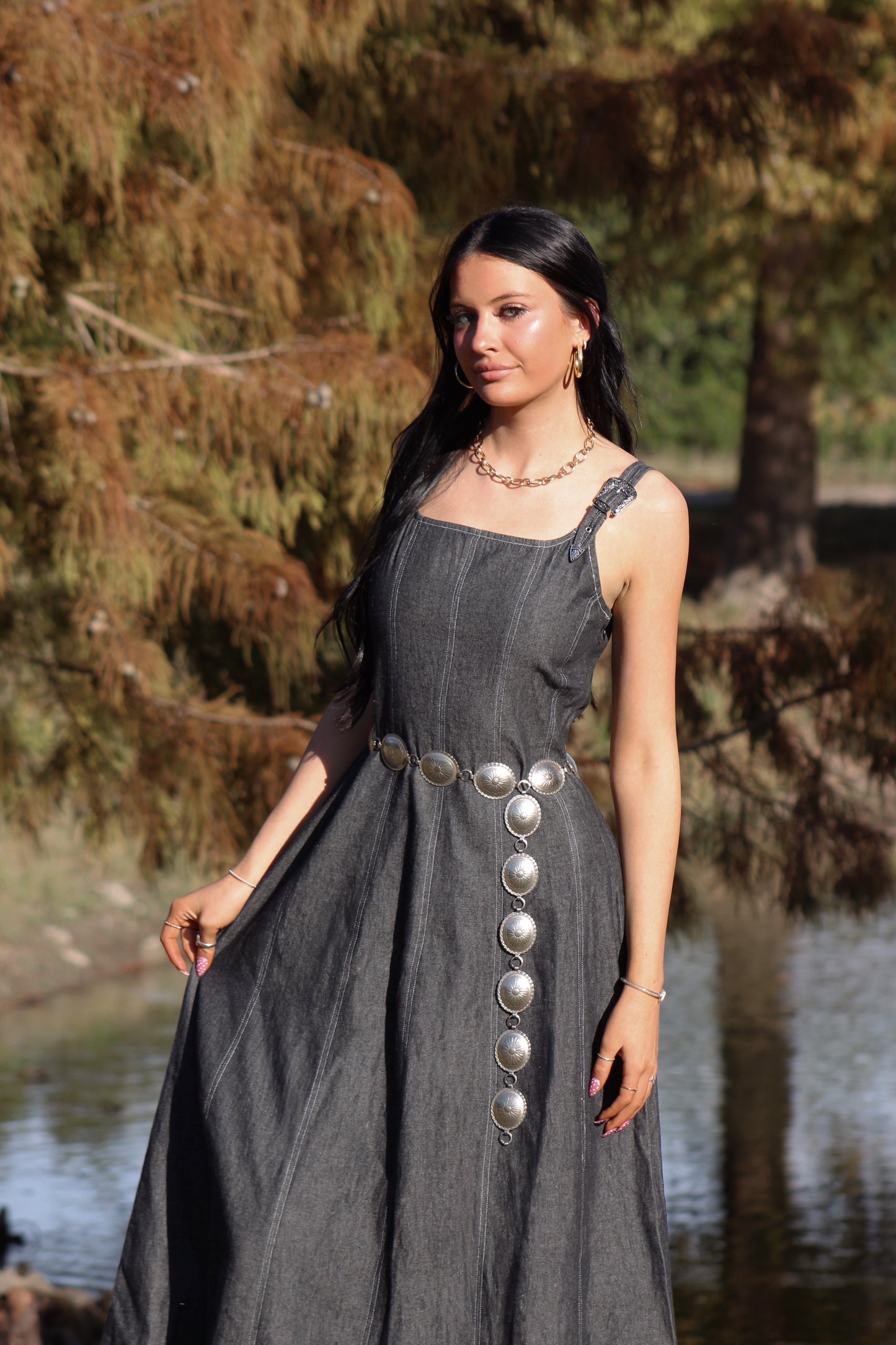 Rock&Roll Buckle Maxi Dress