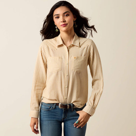 Ariat Billie Jean Shirt Yellow Stripe