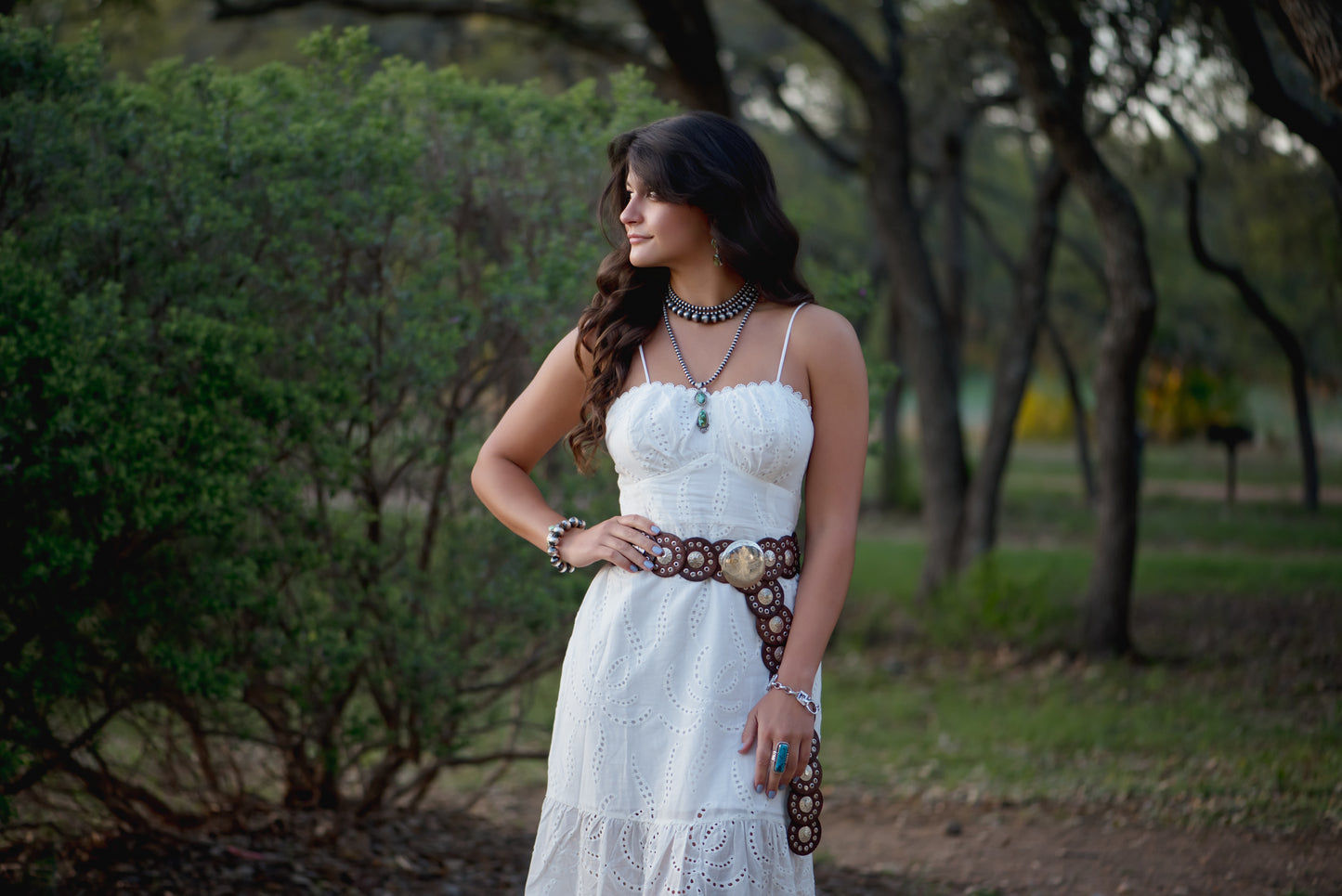 Dairi Brown Medium Leather Disc Belt