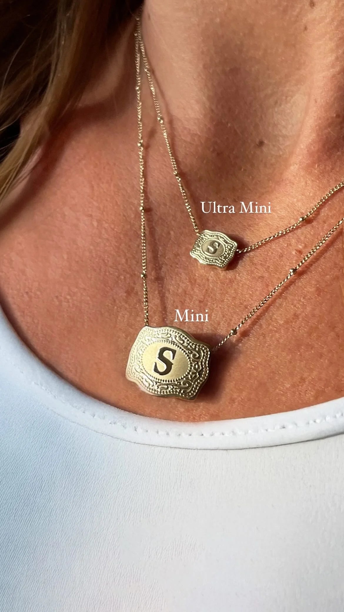 Spurwest Mini Belt Buckle Necklace Gold
