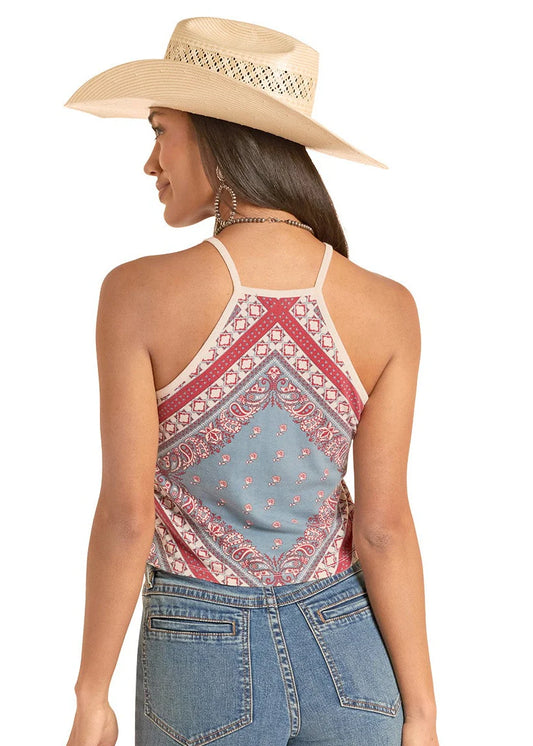 Rock&Roll Bandana Print Tank Top
