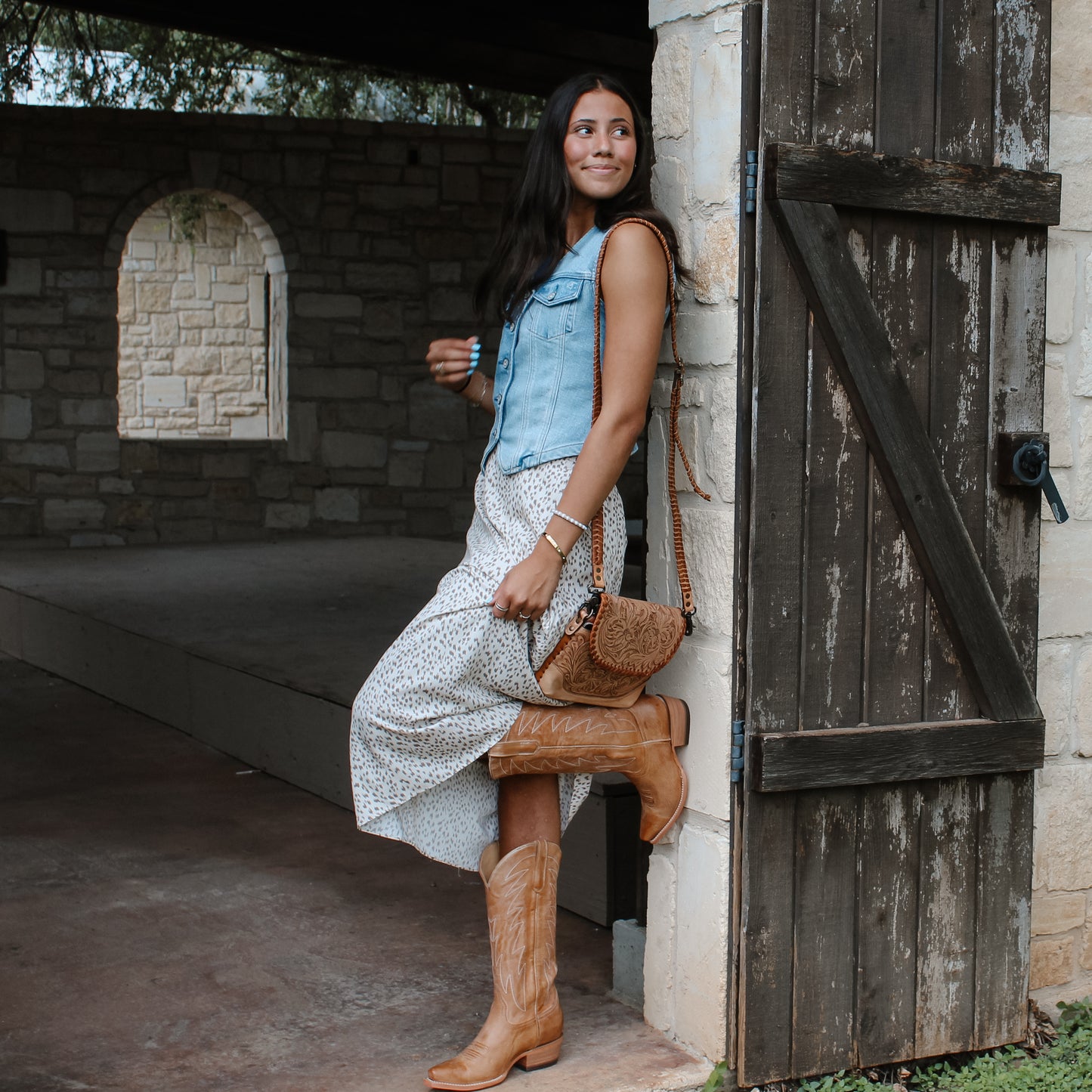 Hidden Fitted Denim Vest