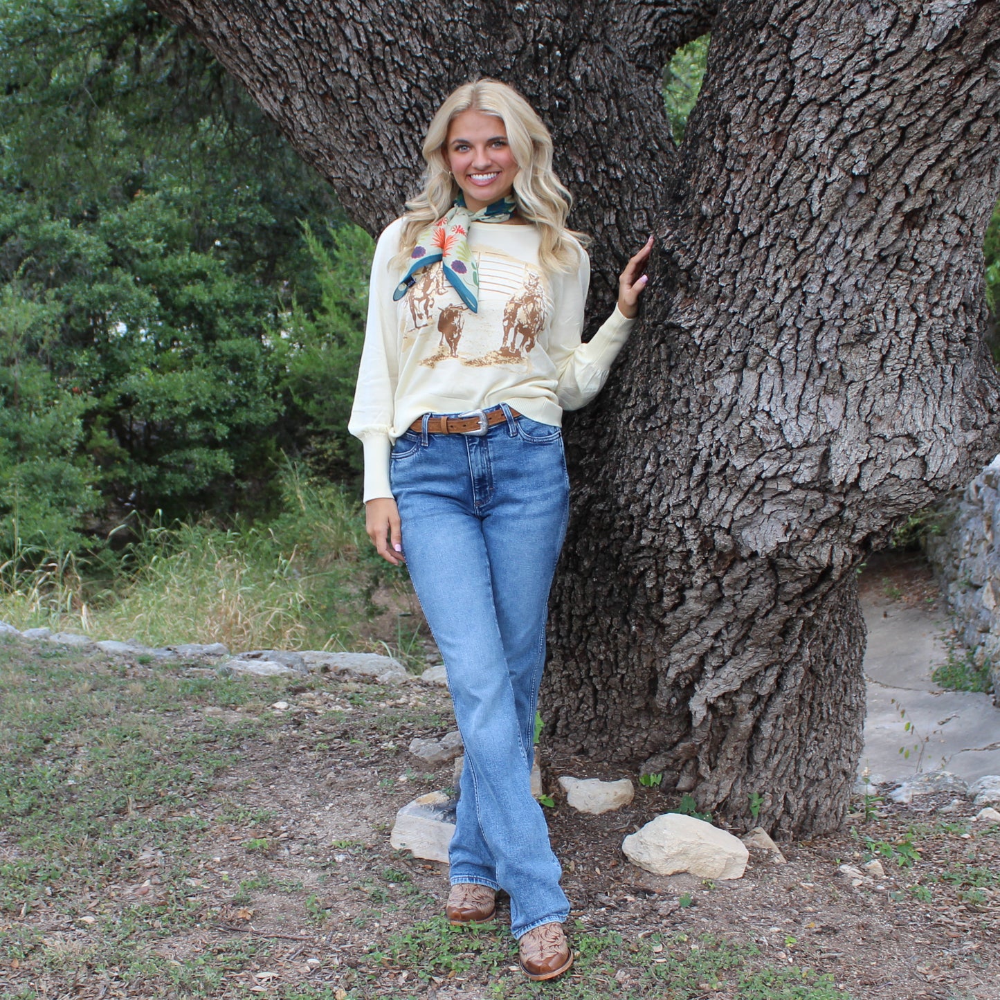 Cruel Girl Western Roping Sweater