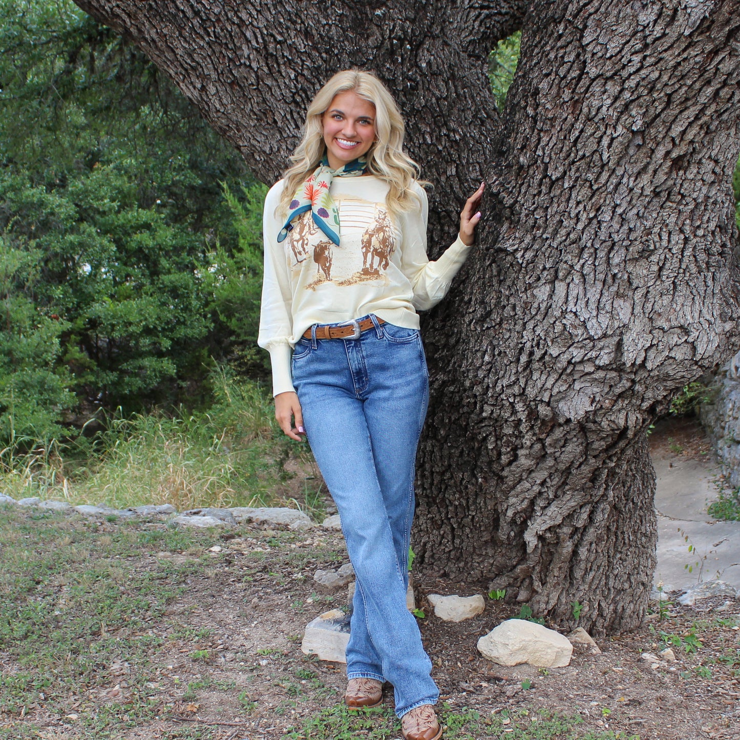 Cruel Girl Western Roping Sweater