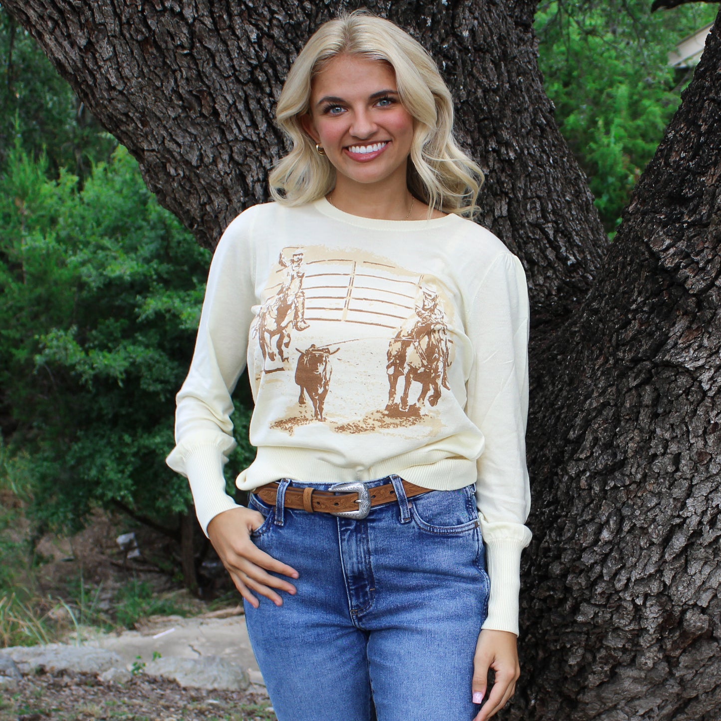 Cruel Girl Western Roping Sweater