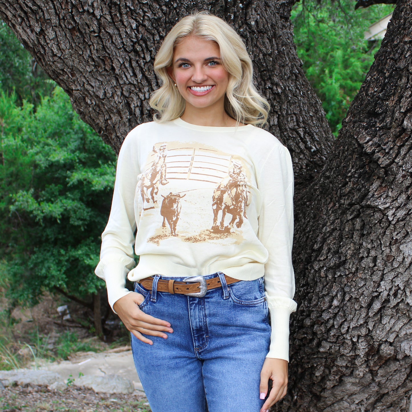 Cruel Girl Western Roping Sweater