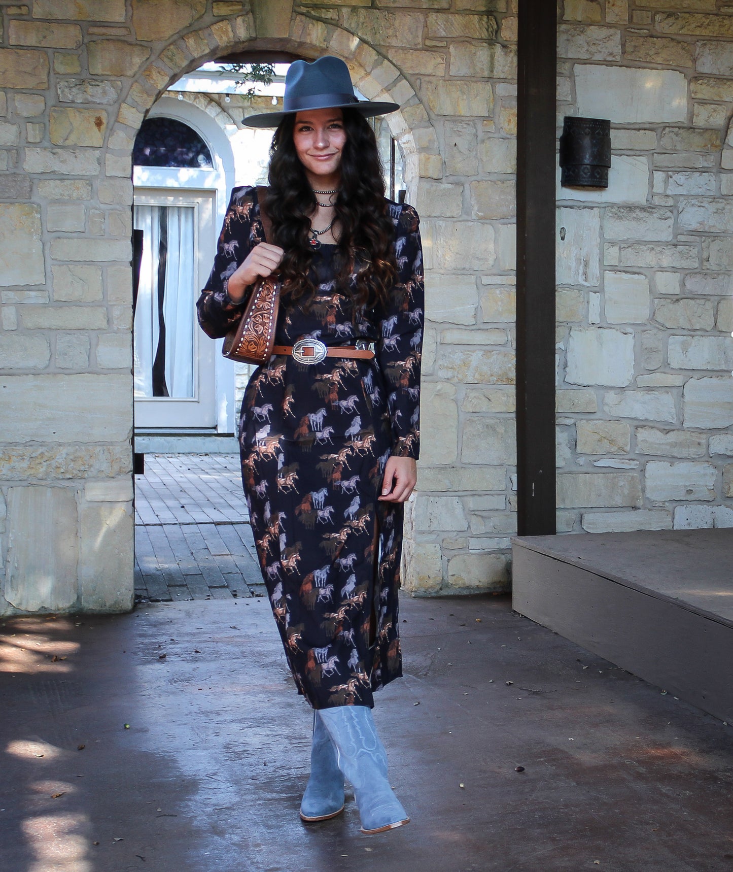 Rock&Roll Horse Print Dress