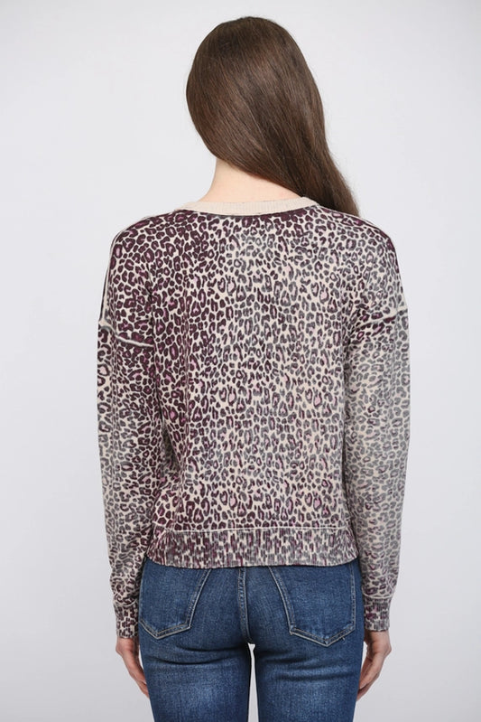 Fate Animal Print Cream/Black Sweater