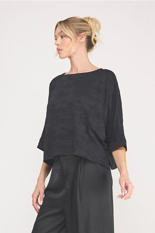 AR Black Jacquard Knit Dolman