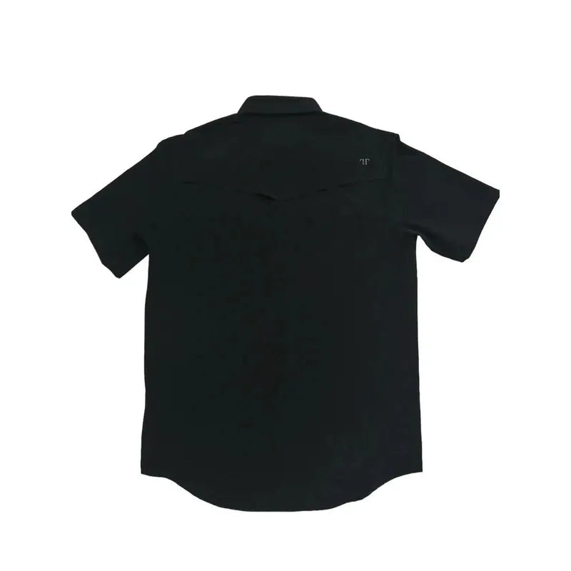 Ferrel Short Sleeve Snap Shirt Black