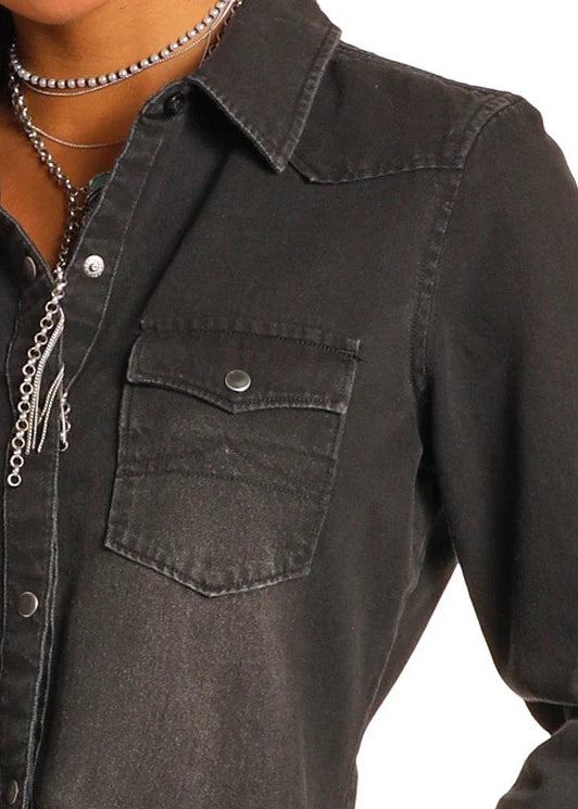Rock&Roll Black Denim Shirt