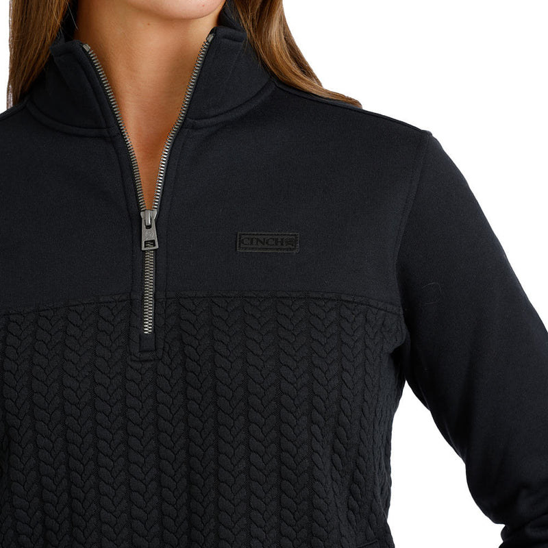Cinch Black Quarter Zip Pullover