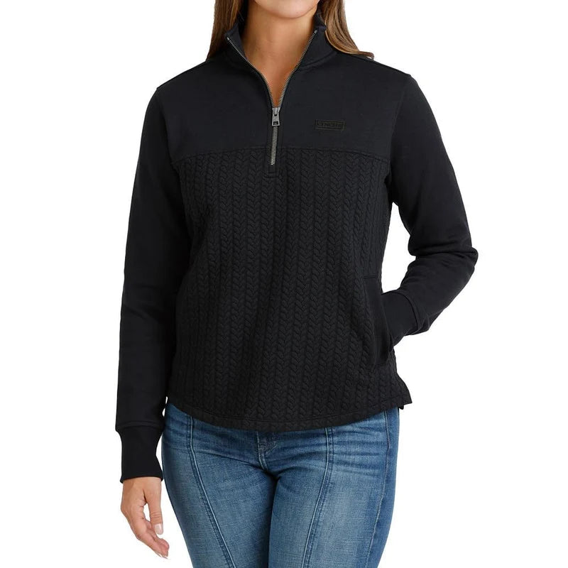 Cinch Black Quarter Zip Pullover