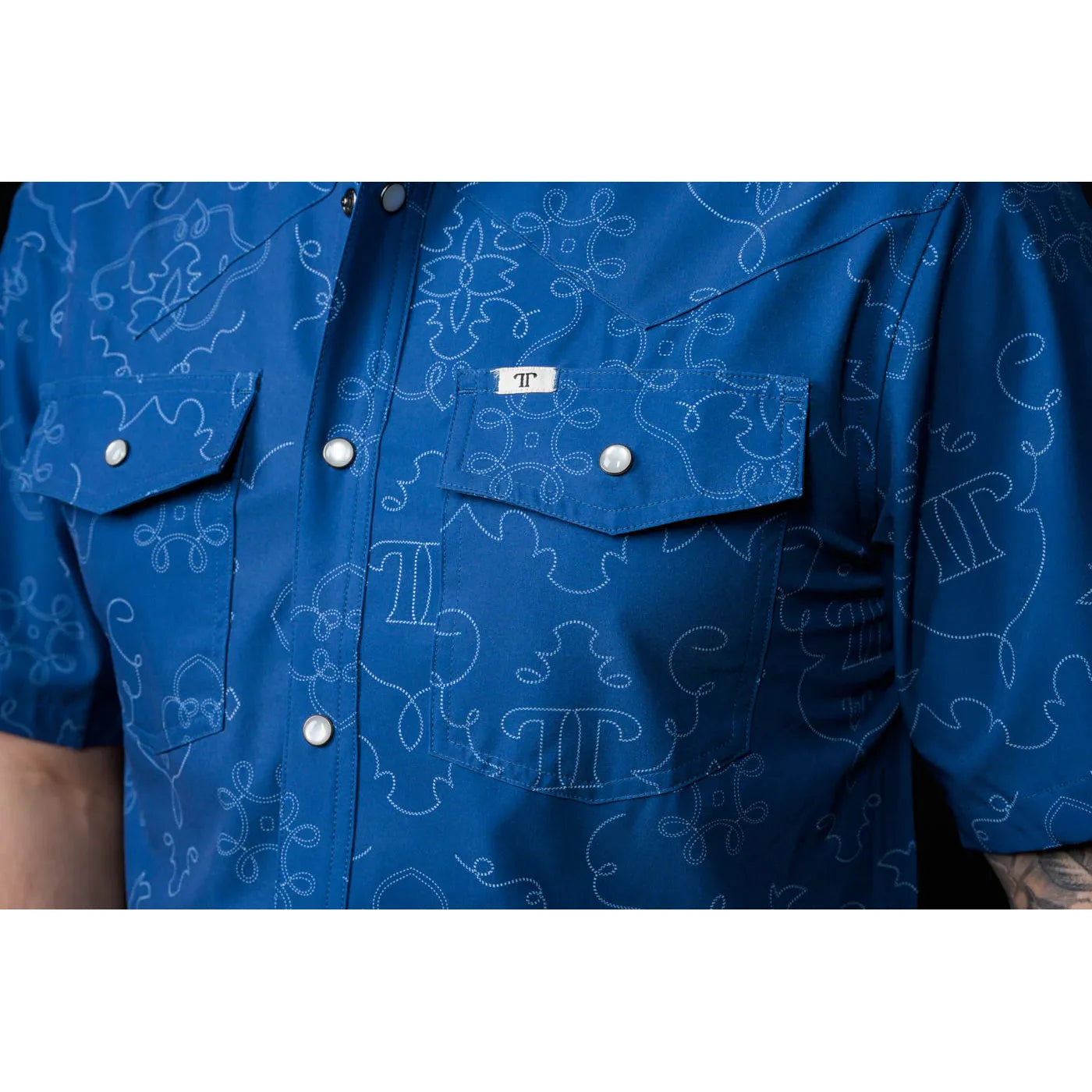 Ferrell Blue Carson Snap SS Shirt