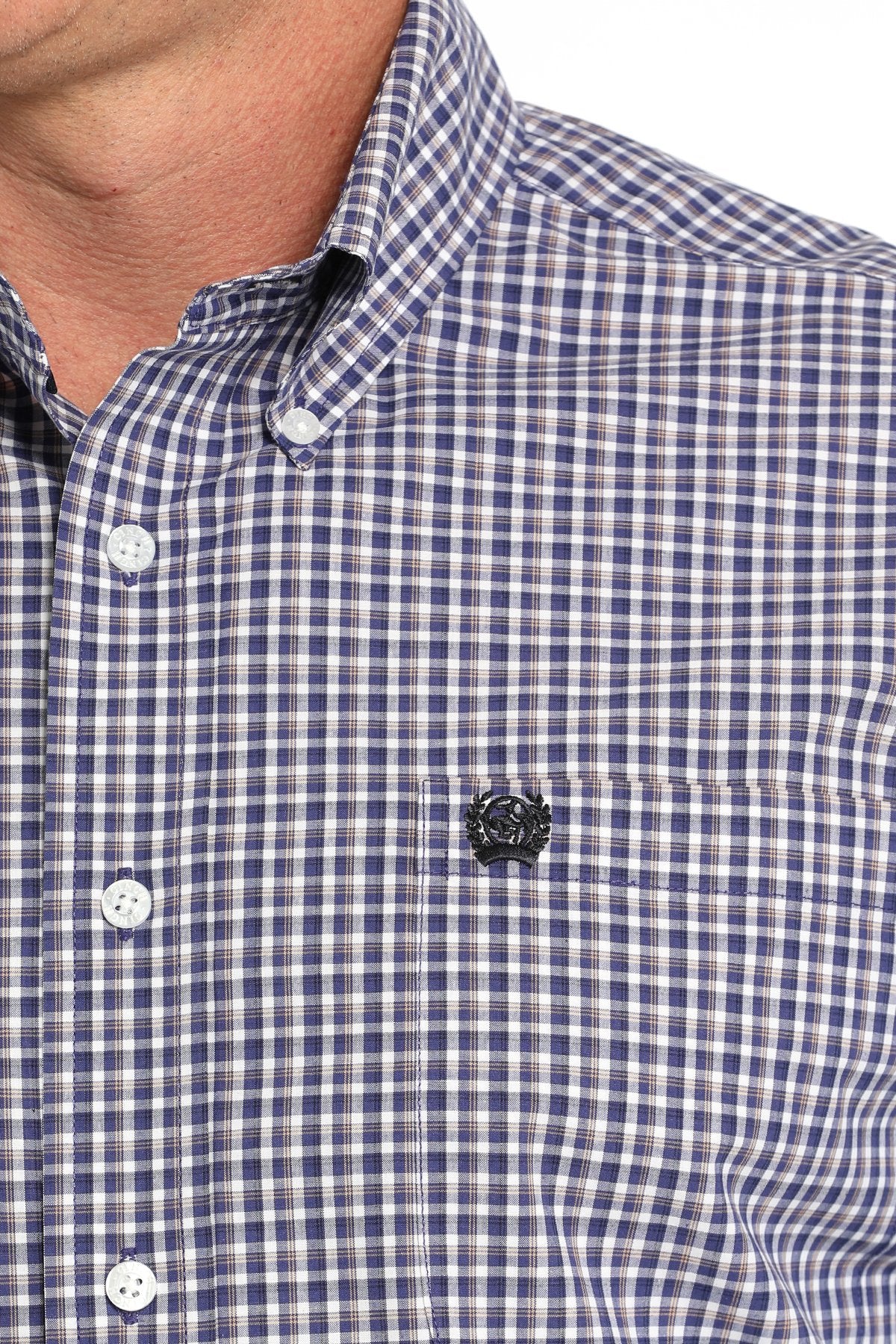 Cinch Dark Blue Plaid LS Shirt