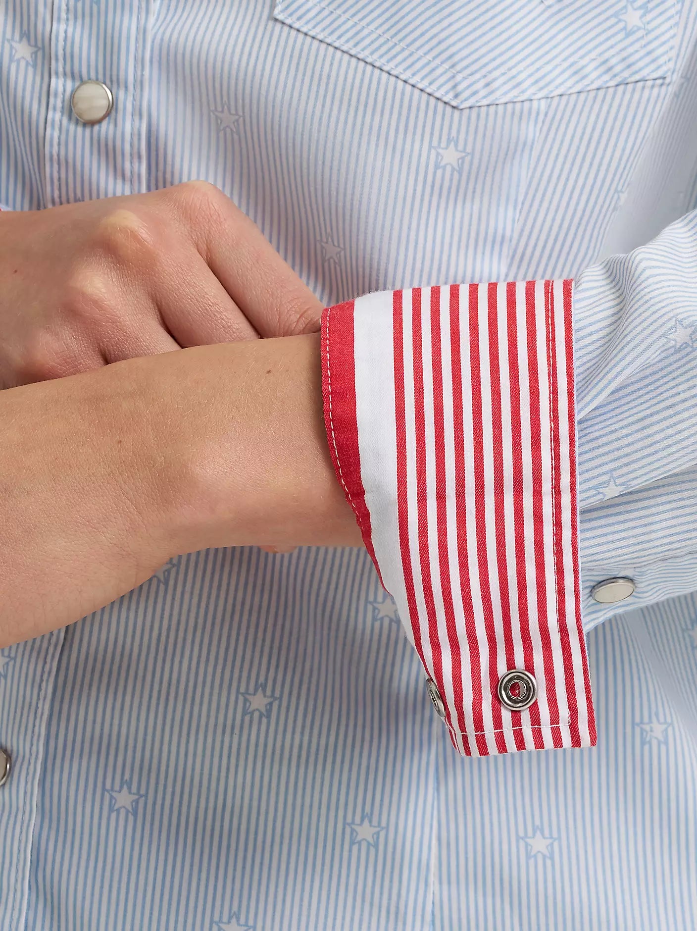 Wrangler Blue Star Snap Top