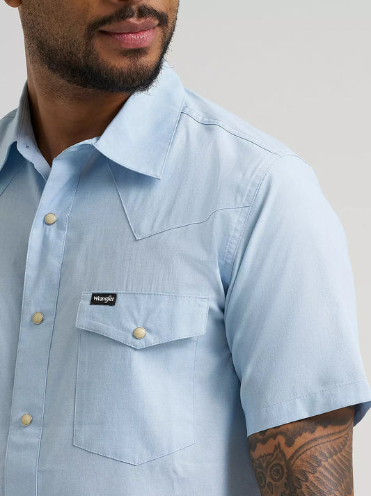 Wrangler All Terrain Drover Utility SS Shirt Blue