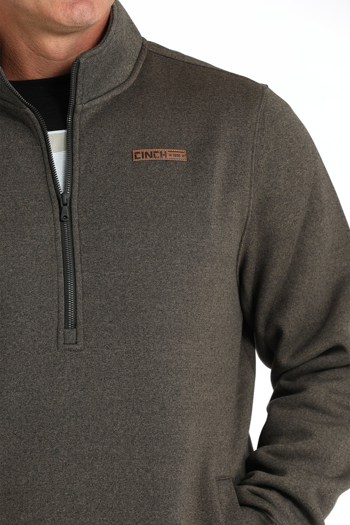 Cinch 1/2 Zip Pullover Brown