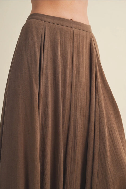 Mustard Seed Dusty Wood A-Line Skirt