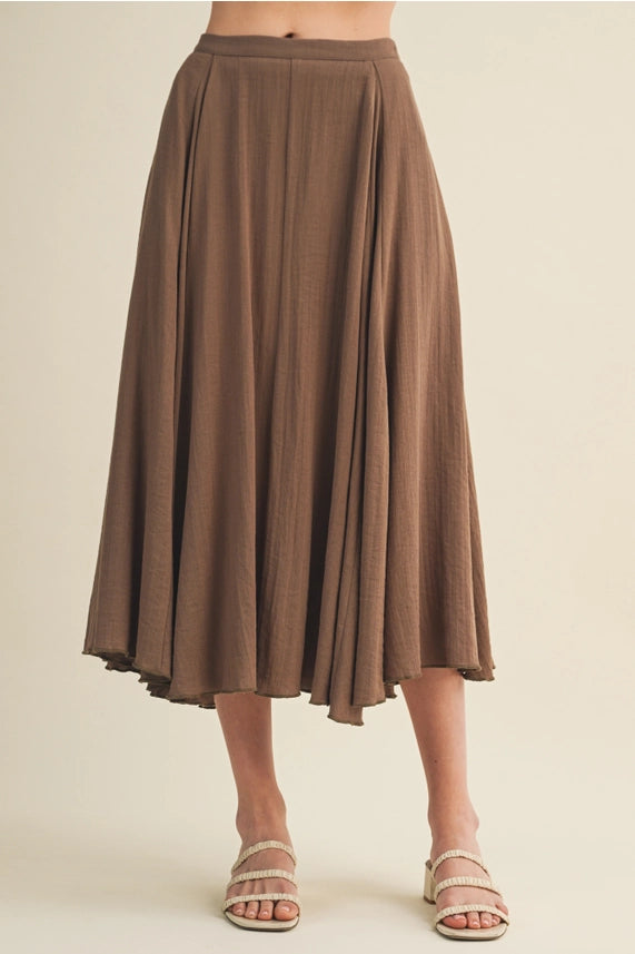 Mustard Seed Dusty Wood A-Line Skirt