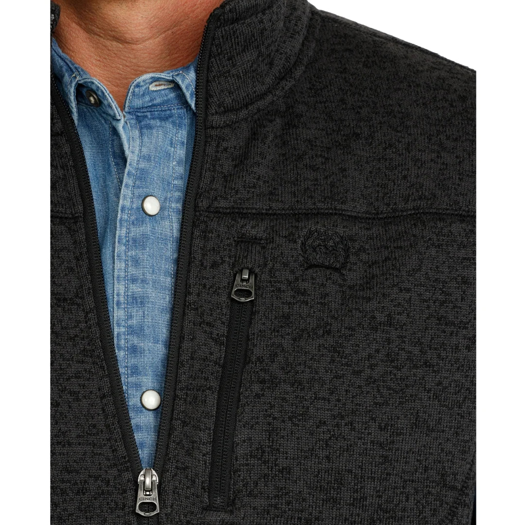 Cinch Mens Charcoal Sweater Vest