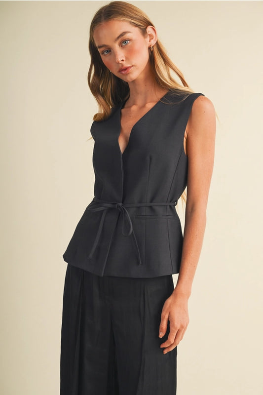 Mustard Seed Charcoal Tailoered Vest