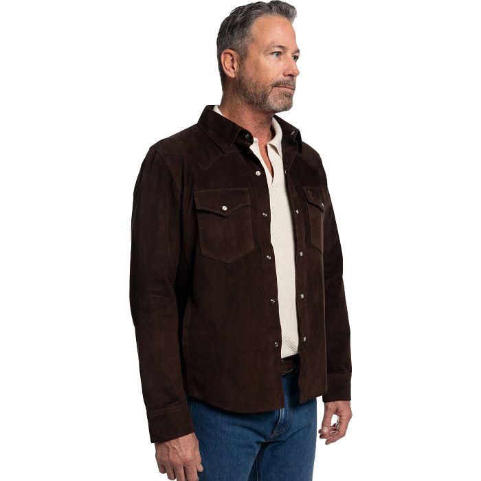 Tony Lama Leather Shacket Choc Brown