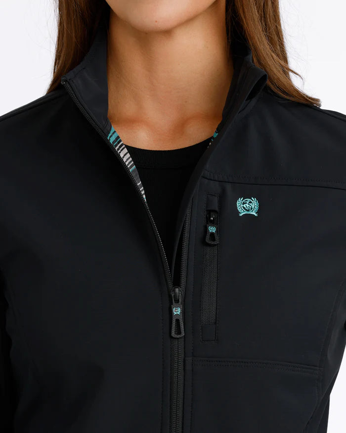 Cinch Ladies Black Logo Bonded Jacket