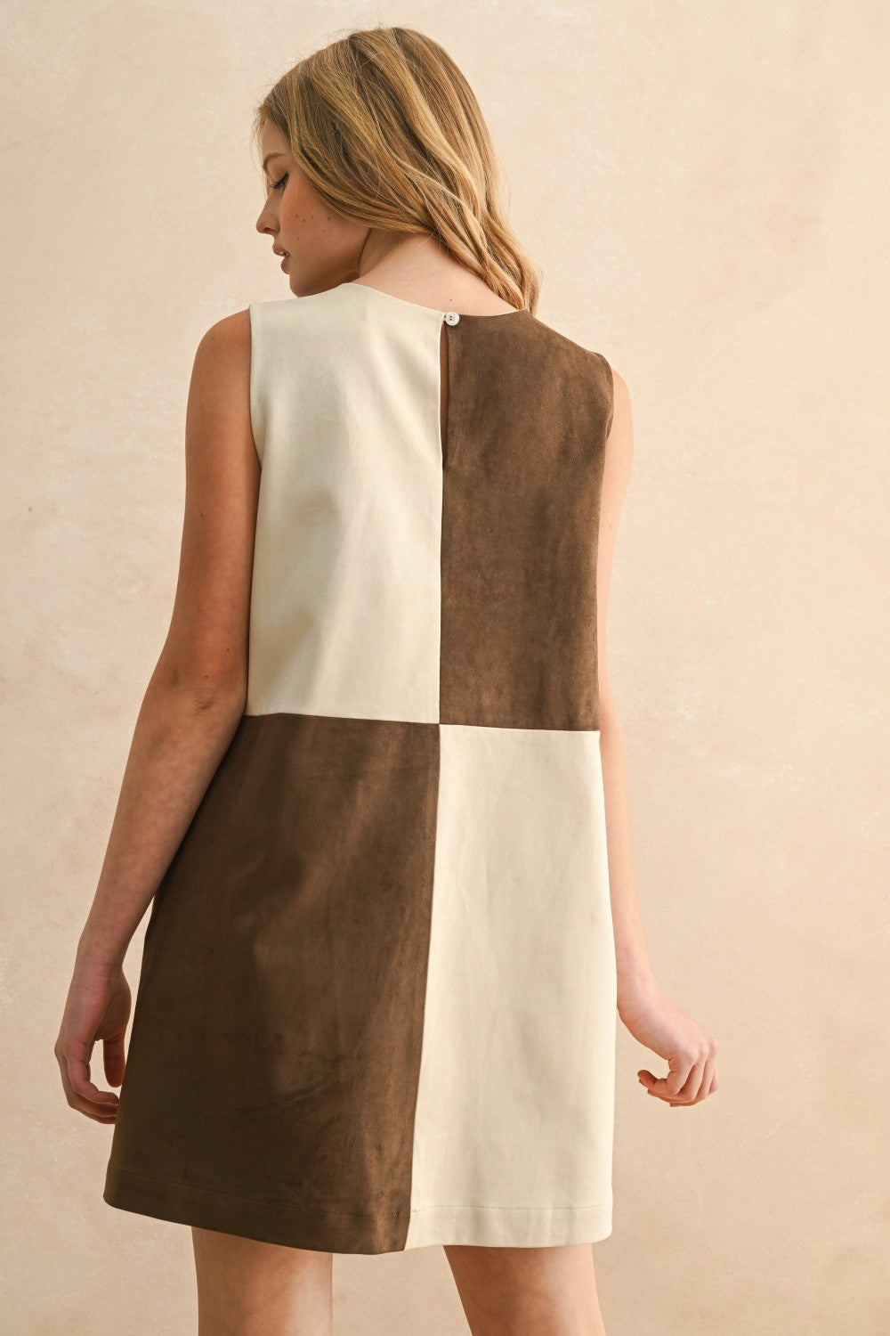 Miou Muse Suede Color Block Dress