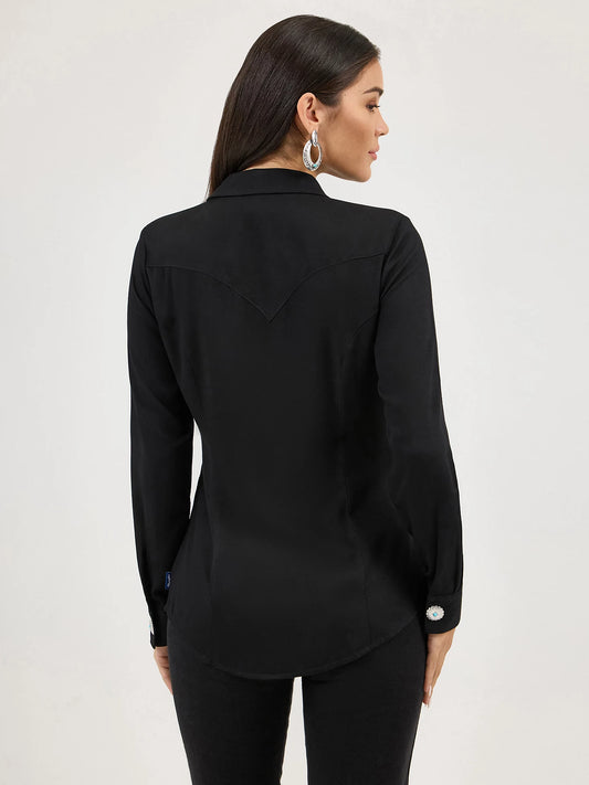 Wrangler Black Concho Blouse
