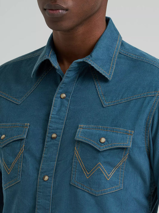 Wrangler Men's Corduroy Snap Shirt