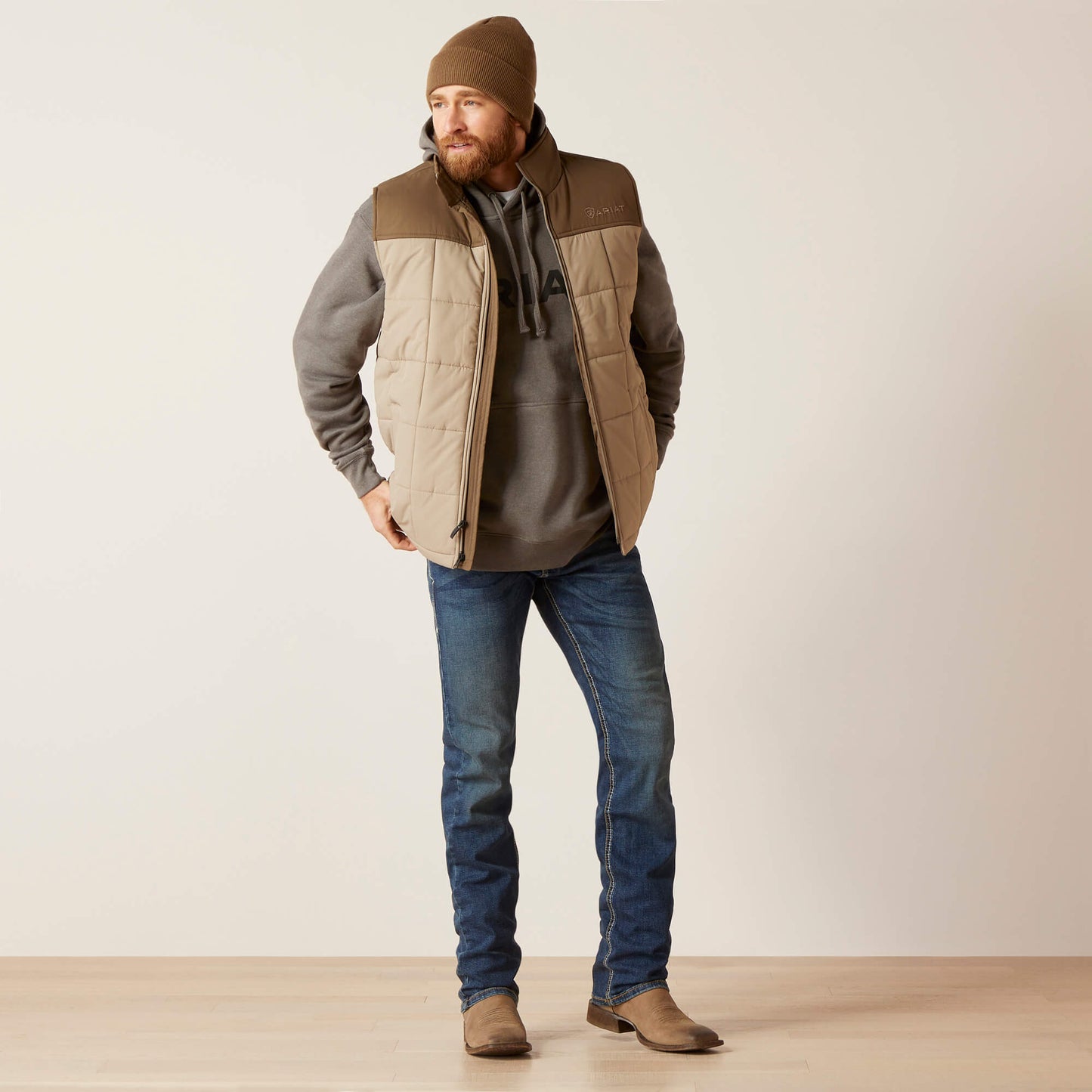 Ariat Crius Insulated Vest Brindle Brown