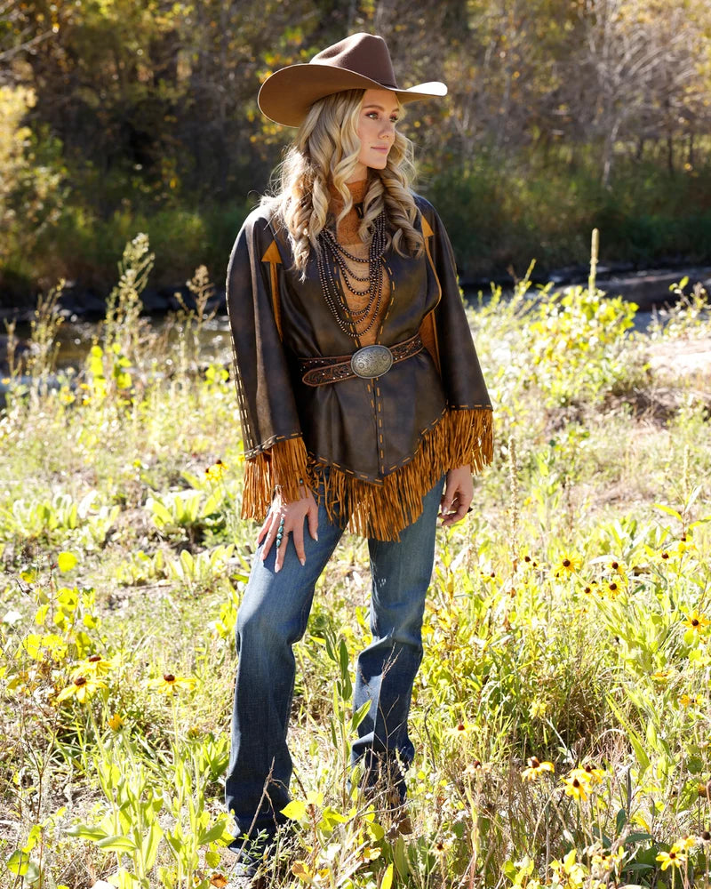 Cruel Denim Western Fringe Cape