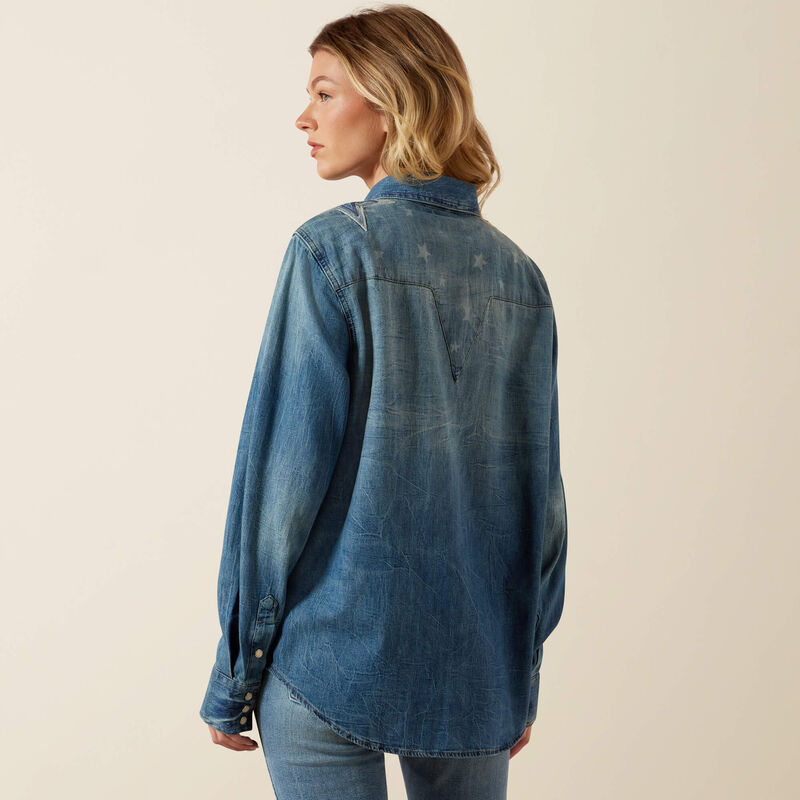 Ariat Women's Americana Demin LS Shirt