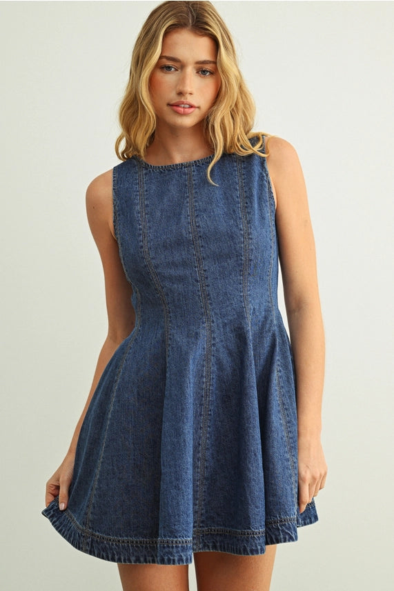 Miou Muse Denim Mini Dress