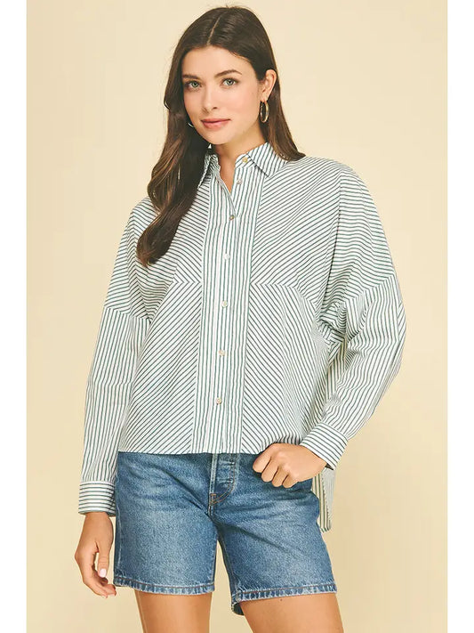 Pinch Green Striped Shirt