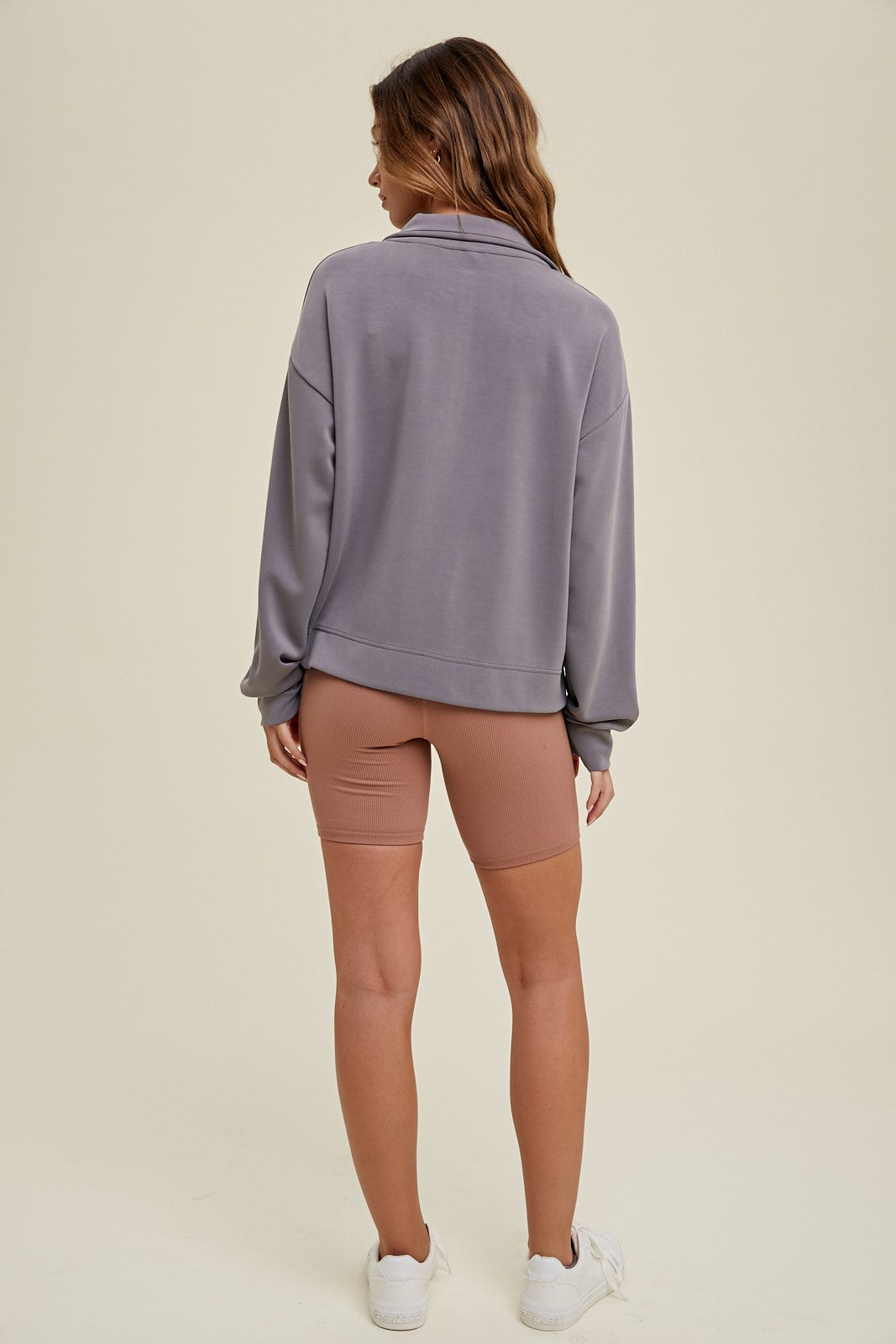 Wishlist Grey Scuba Quarter Zip Pullover