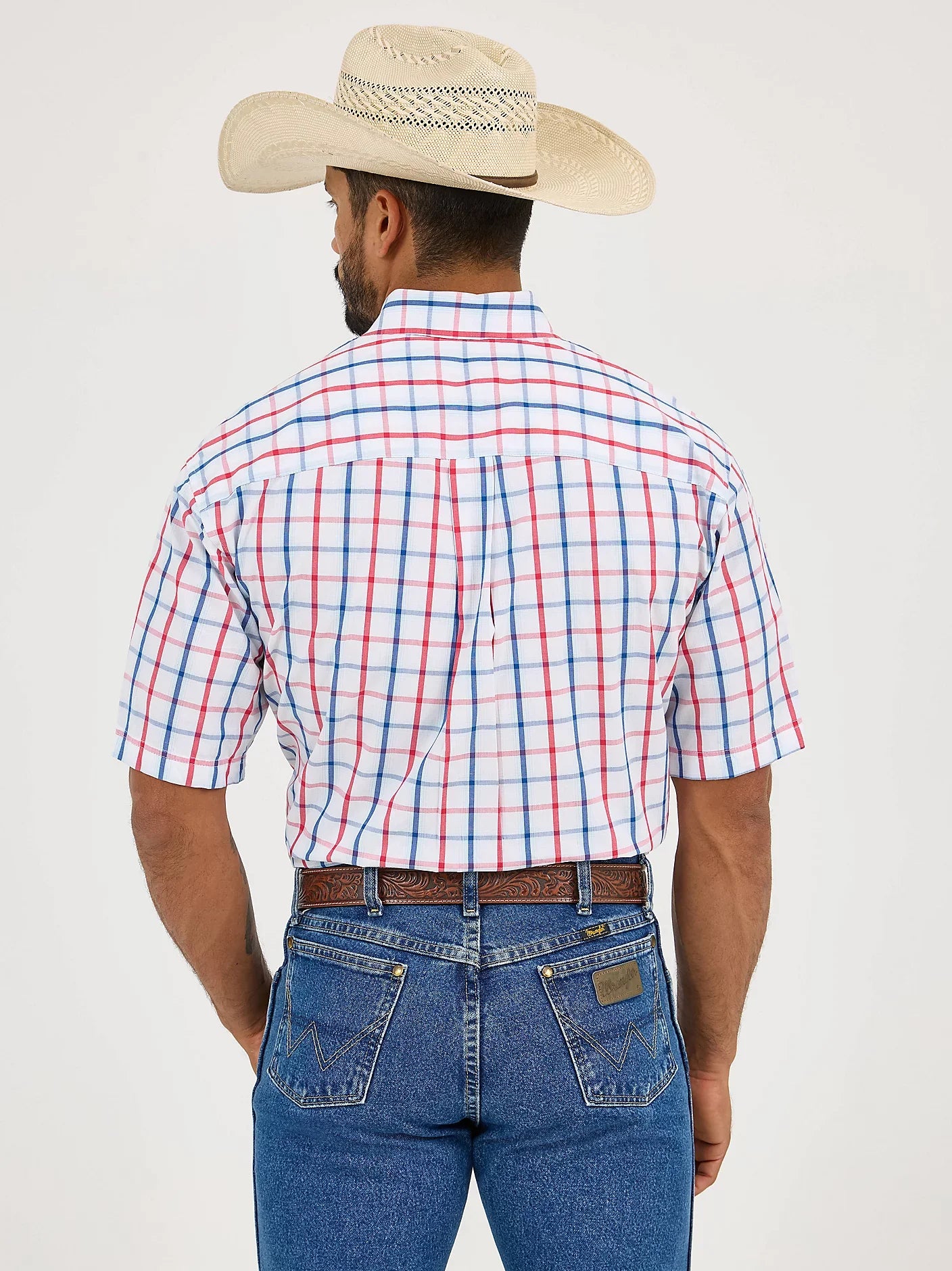 Wrangler George Strait Red White Blue Plaid
