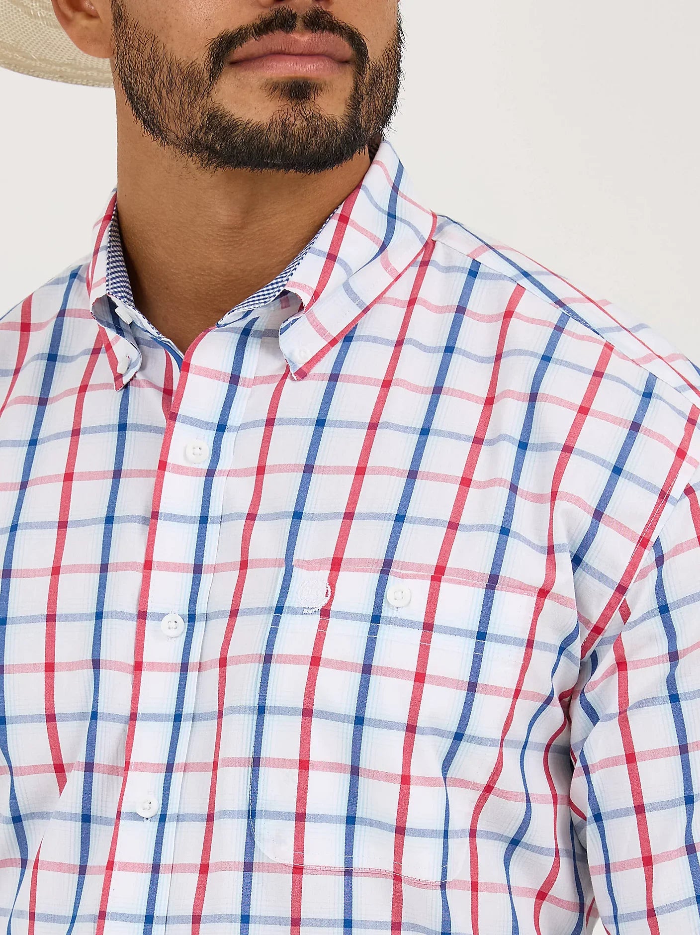 Wrangler George Strait Red White Blue Plaid