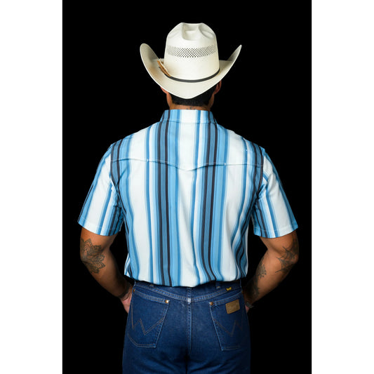 Ferrell Harrison Short Sleeve Snap Blue